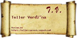 Teller Veréna névjegykártya